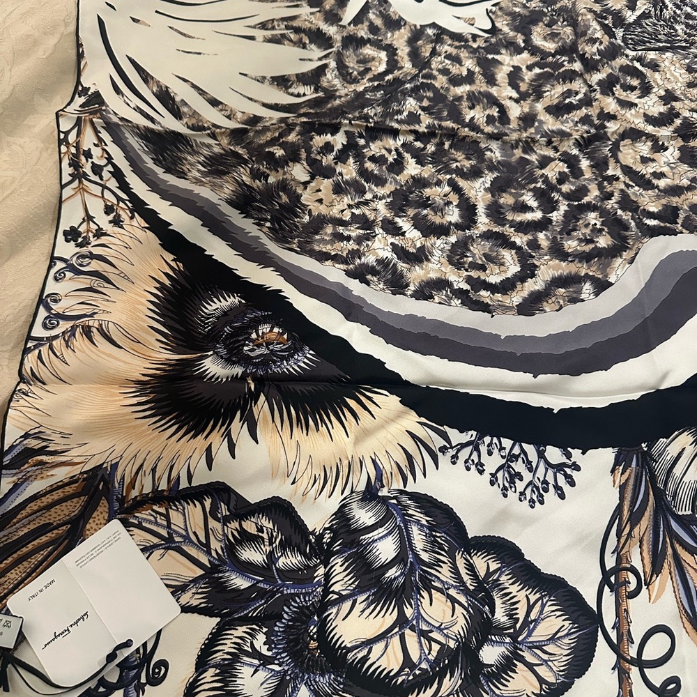 Salvatore Ferragamo Animal Print Scarf